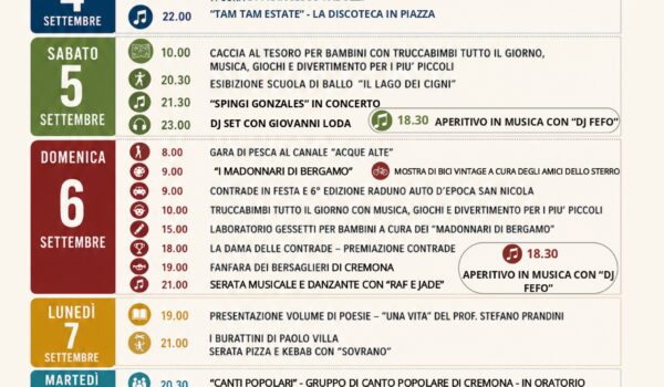 Fiera settembrina 2026
