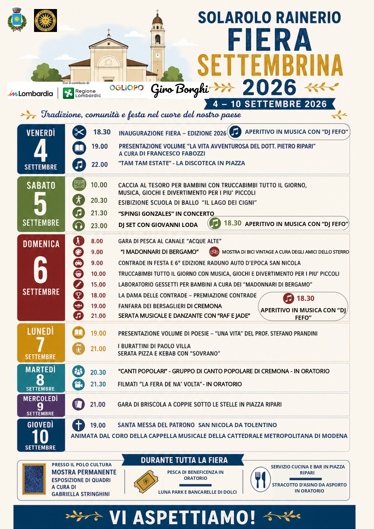 Fiera settembrina 2026